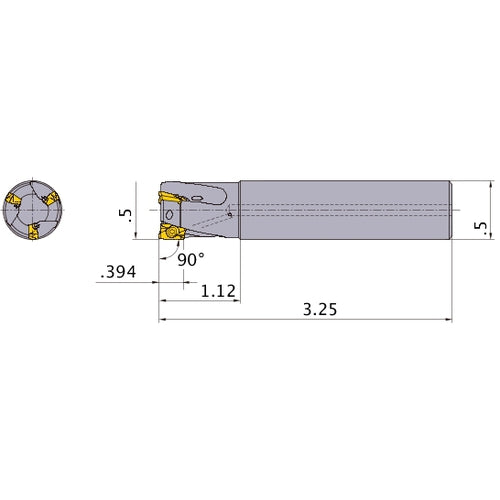 APX3000UR081SA08SA INDEXABLE ENDMIL