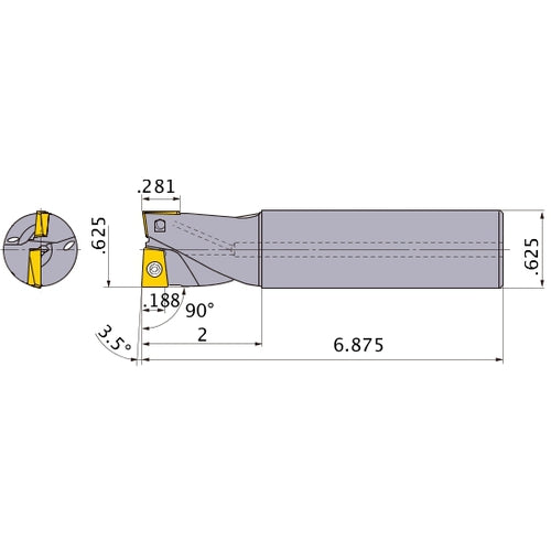 AQXUR102SA10L INDEXABLE ENDMILL