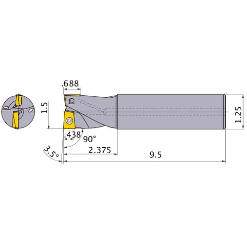 AQXUR242SA20L INDEXABLE ENDMILL
