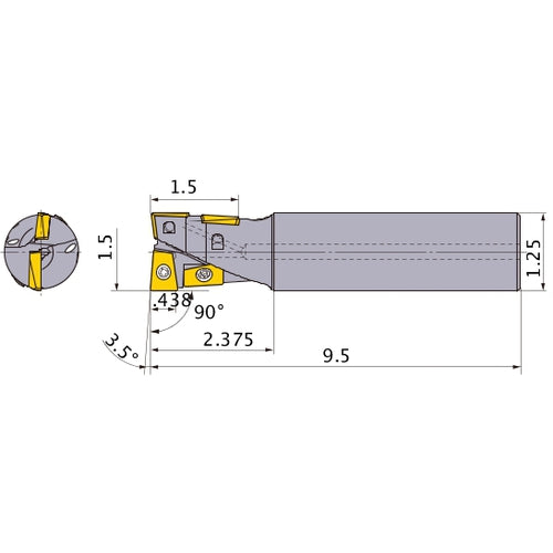 AQXUR244SA20L INDEXABLE ENDMILL