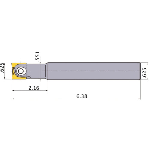MBD050625SB INDEXABLE ENDMILL