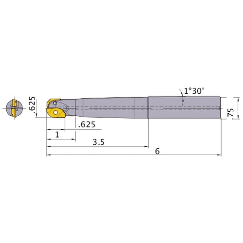 SRM210SAL2 INDEXABLE ENDMILL