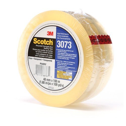 Scotch Recycled Corrugate Box Sealing Tape 3073 Clear 48 mm × 100 m - Benchmark Tooling