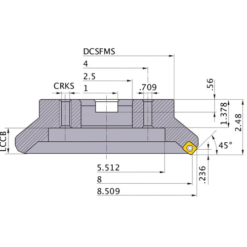 ASX445R0820M FACE MILL