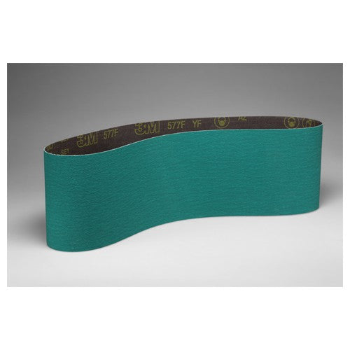 3M Cloth Belt 577F 100 YF-weight 6 in × 48 in Film-lok Single-flex 20 per case - Benchmark Tooling