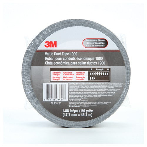 3M Value Duct Tape 1900 Silver 1.88″ × 50 yd 5.8 mil - Benchmark Tooling