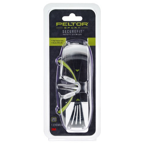 Peltor Sport SecureFit Safety Eyewear SF400-PC-8 Clear/AF Lens - Benchmark Tooling