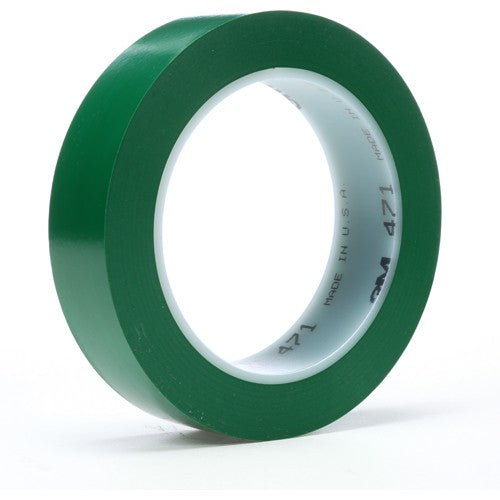 3M Vinyl Tape 471 Green 1/2″ × 36 yd 5.2 mil - Benchmark Tooling