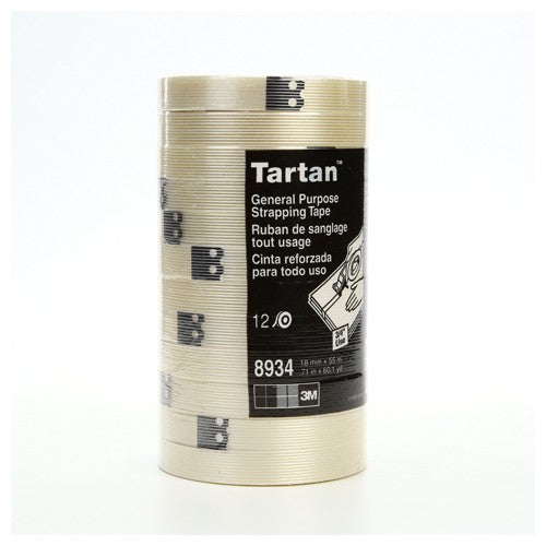Tartan Filament Tape 8934 Clear 18 mm × 55 m 4 mil - Benchmark Tooling