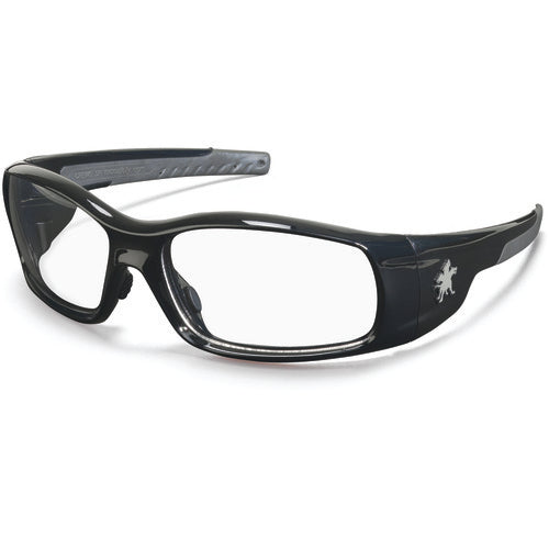 Safety Glasses - Polished Black Frame-Clear Lens - SR1 Style - Benchmark Tooling