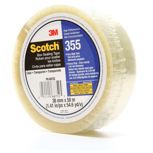 Scotch Box Sealing Tape 355 Clear 36mm × 50m - Benchmark Tooling