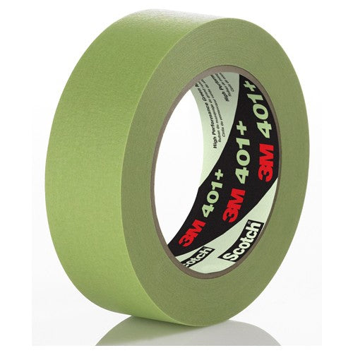3M High Performance Green Masking Tape 401+ 36 mm × 55 m 6.7 mil Bulk - Benchmark Tooling