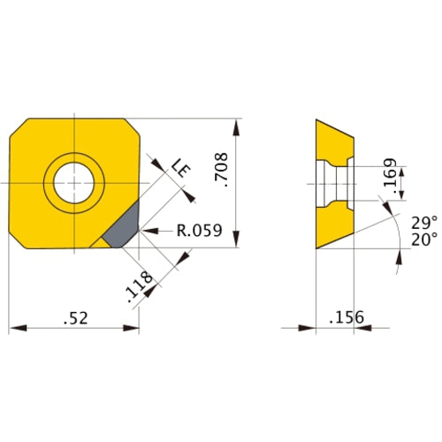 NP-WEEW13T3AGFR3C MD220 PCD INSERT