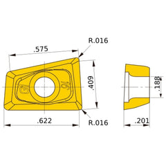QOGT1651R-G1 MP6120 MILLING INSERT