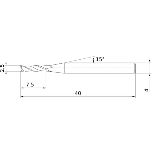 MS2JSD0250 CARBIDE ENDMILL