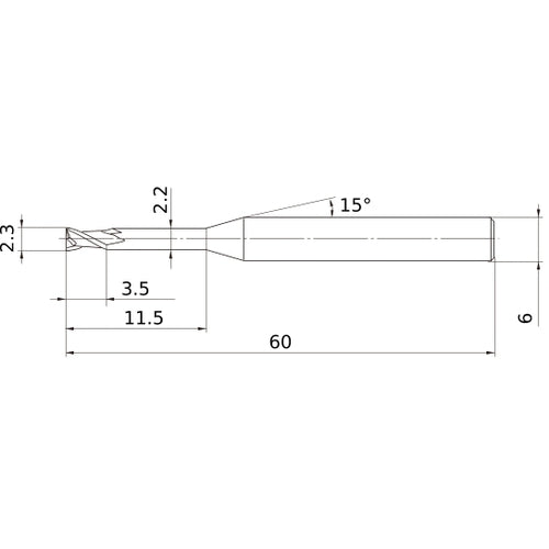 MS2XL6D0230N115 CARBIDE ENDMILL
