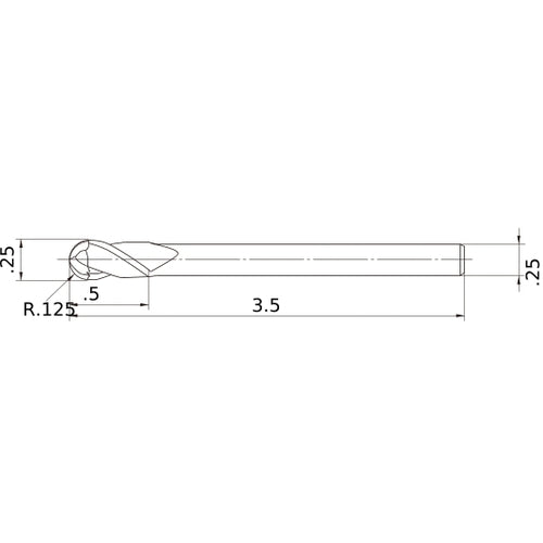 VF2SBD1/4 CARBIDE ENDMILL