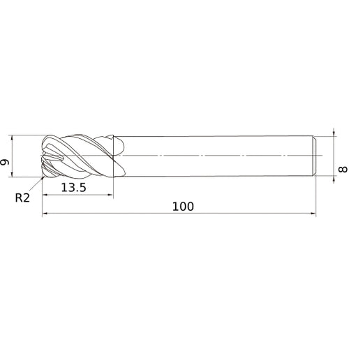 VFHVRBD0900R20 SOLID CARBIDE EM