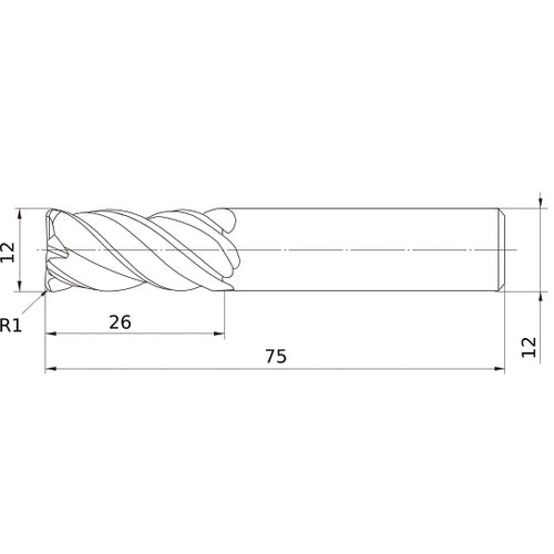 VQMHVRBD1200R100 CARBIDE ENDMILL