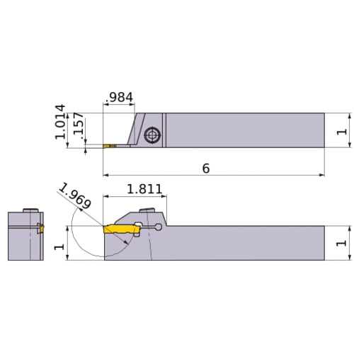 GYQRUS16D00-G25 TURNING HOLDER
