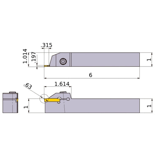 GYQRUS16D00-H08 TURNING HOLDER