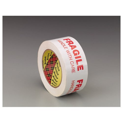 Scotch Printed Message Box Sealing Tape 3772 White 48 mm × 100 m - Benchmark Tooling