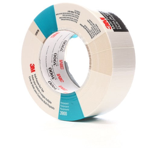 3M Multi-Purpose Duct Tape 3900 White 48 mm × 54.8 m 7.7 mil Individually Wrapped - Benchmark Tooling