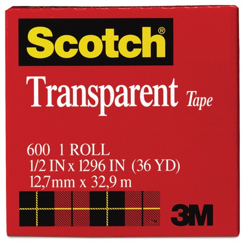 Scotch Transparent Tape 600-2P34-72 3/4″ × 2592″ (19 mm × 65 8 m) - Benchmark Tooling