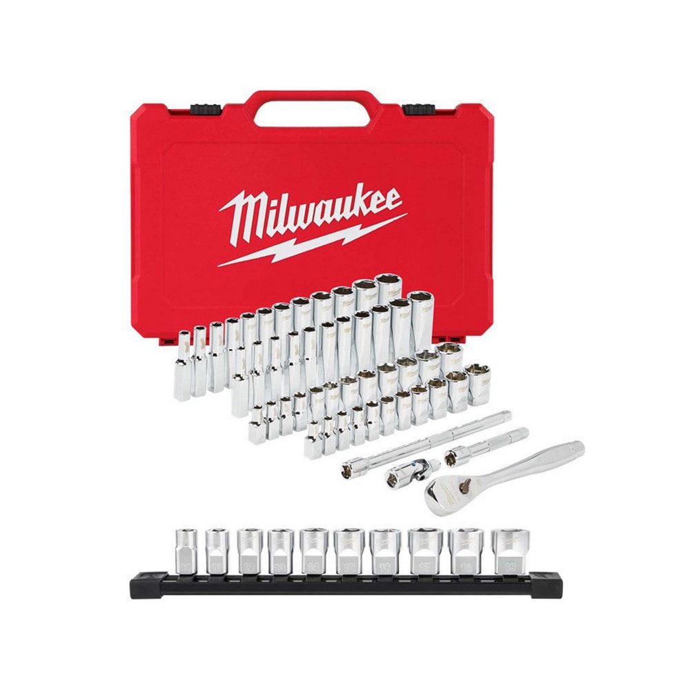 Socket Sets; Set Type: Ratchet & Socket Set; Measurement Type: Inch, Metric; Drive Size: 1/4; Minimum Size (Inch): 5/32; Minimum Size (mm): 5.00