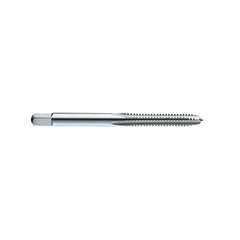 Straight Flute Tap: #6-32 UNC, 3 Flute, Plug Chamfer, 2B Class of Fit, HSS, Bright/Uncoated Finish