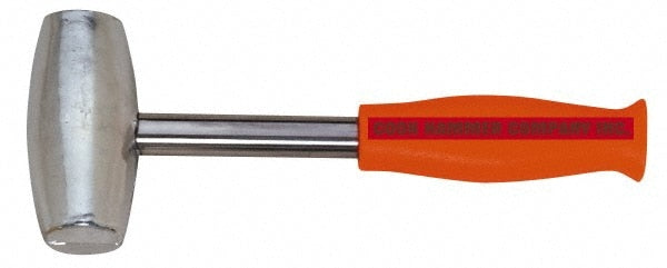 Non-Marring Hammer: 3 lb, 1-5/8" Face Dia, Zinc Head