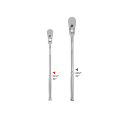 Ratchet Sets; Drive Size: 1/2 in, 3/8 in; Overall Length (Inch): 12, 14; Head Shape: Pear; Head Features: Compact; Head Style: Flexible; Material: Steel; Handle Type: Compact; Finish: Full-Polished