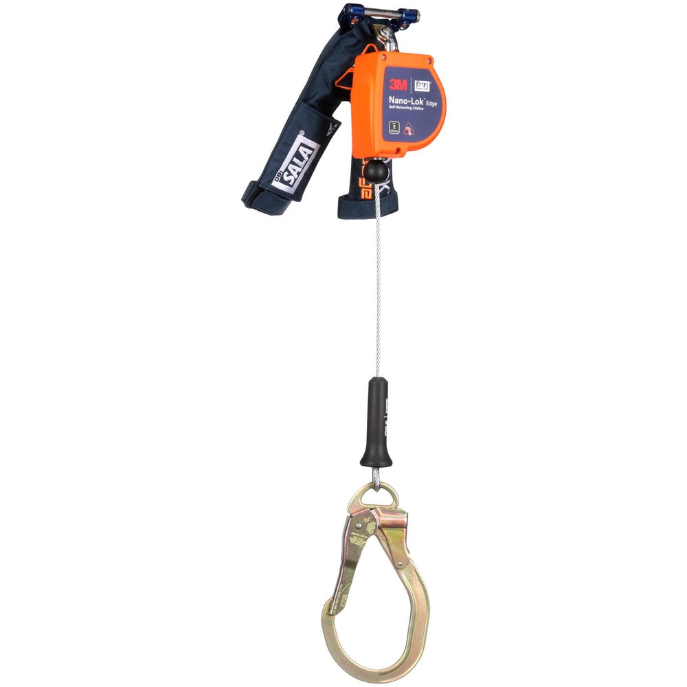 Self-Retracting Lifeline:  420 lb Capacity,  8.00' Lifeline,  Single Pin Connector