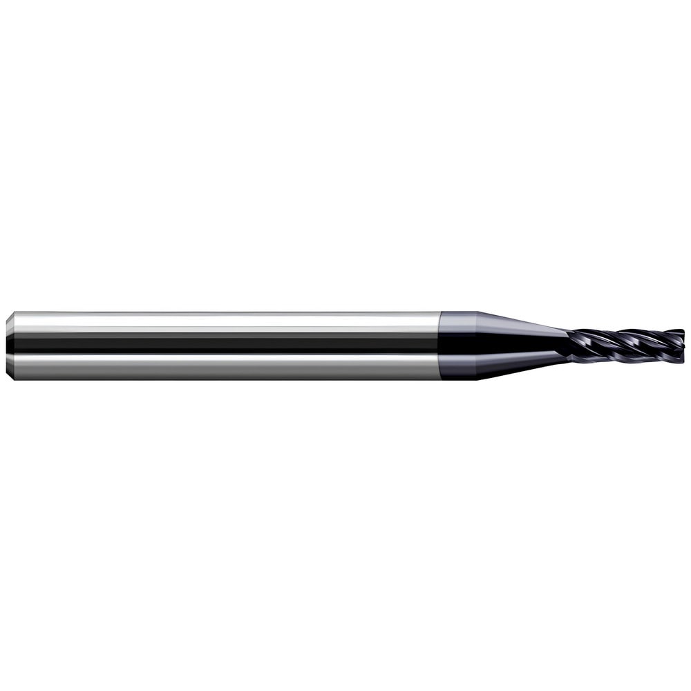 Corner Radius End Mill: 3/16" Dia, 0.285" LOC, 0.0500" Radius, 4 Flute, Solid Carbide