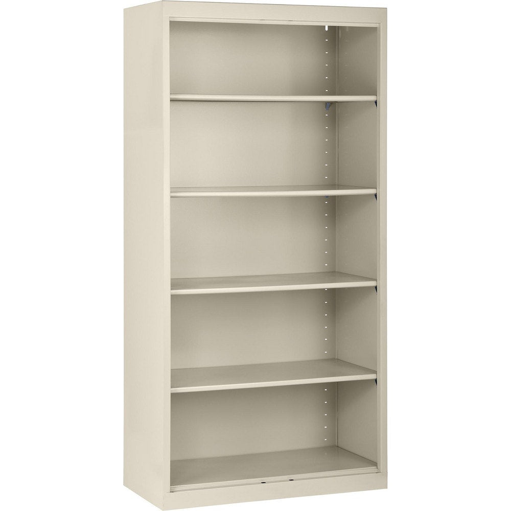 Bookcases; Overall Height: 72 in; Overall Width: 36; Overall Depth: 18; Material: Steel; Color: Putty; Shelf Weight Capacity: 200; Mobility: No; Modular: No