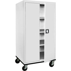 Steel Mobile Storage Cabinet: 36" Wide, 24" Deep, 72" High