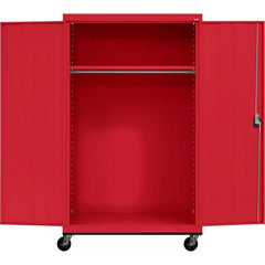 Steel Wardrobe & Mobile Storage Cabinet: 46" Wide, 24" Deep, 78" High