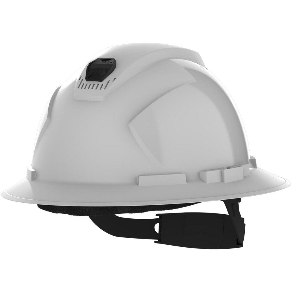 Hard Hat: Construction, Energy Company, Impact-Resistant & Water-Resistant, Full Brim, N/A, Class C, 4-Point Suspension