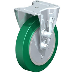 Top Plate Casters; Mount Type: Plate; Number of Wheels: 1.000; Wheel Diameter (Inch): 8; Wheel Material: Rubber; Wheel Width (Inch): 2; Wheel Color: Gray