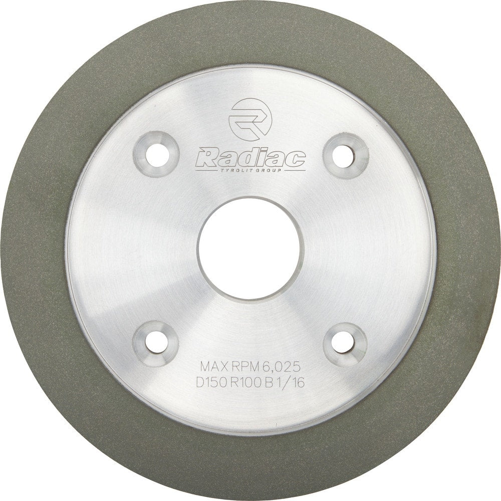 Tool & Cutting Grinding Wheel: 6" Dia, 3/4" Width, 1-1/4" Hole, 100 Grit, R Hardness, Type 6A2C