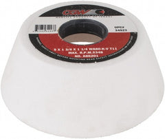 Tool & Cutting Grinding Wheel: 5" Dia, 80 Grit, K Hardness, Type 11