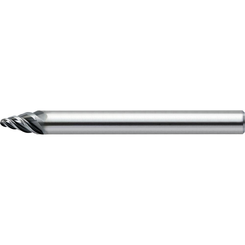 Barrel Cutter End Mills; End Type: Tapered; Material: Solid Carbide; Small End Diameter (mm): 2.00; Shank Diameter (mm): 12.0000; Length of Cut (mm): 6.4000