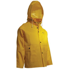 Rain Jacket:  Size 4X-Large,  0,  Yellow,  Polyester & PVC