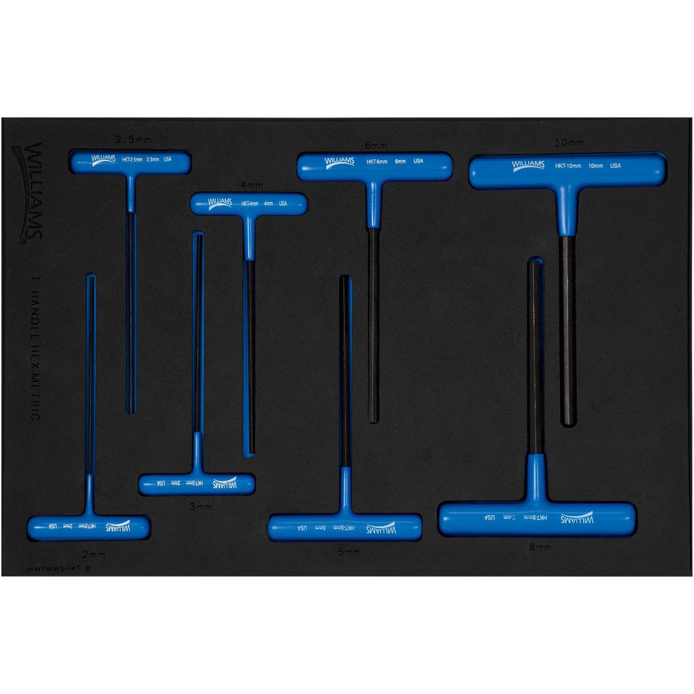 Hex Key Sets; Tool Type: T-HANDLE HEX DRIVERS; Handle Type: T-Handle, Cushion Grip; Hex Size Range (mm): 2