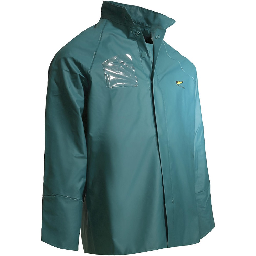 Rain Jacket:  Size X-Large,  ASTM D6413,  Green,  PVC