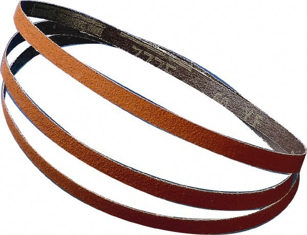 Abrasive Belt:  8" Wide, 107" OAL, 320 Grit, Aluminum Oxide