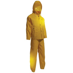 Rain Suit with Pants: Size 3X-Large, Non-Hazardous Protection, Blue, PVC on Polyester