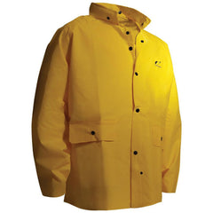 Rain Suit with Pants: Size Large, Non-Hazardous Protection, Yellow, PVC on Polyester