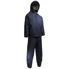 Rain Suit with Pants: Size 6X-Large, Non-Hazardous Protection, Yellow, PVC on Polyester