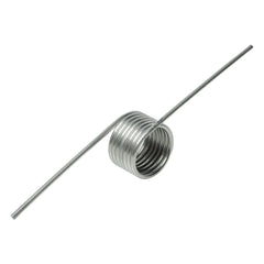 Torsion Springs; Rod Size: 1; Coil Outside Diameter: 0.757; Wire Diameter: 0.07500; Maximum Torque At 1/2 Leg Length: 6.98; Leg Length: 2.0000; Deflection Angle: 180; Spring Length: 1